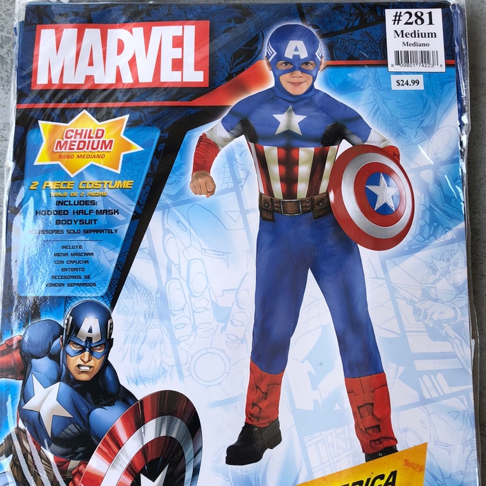 Captain America Kids Costume! New!